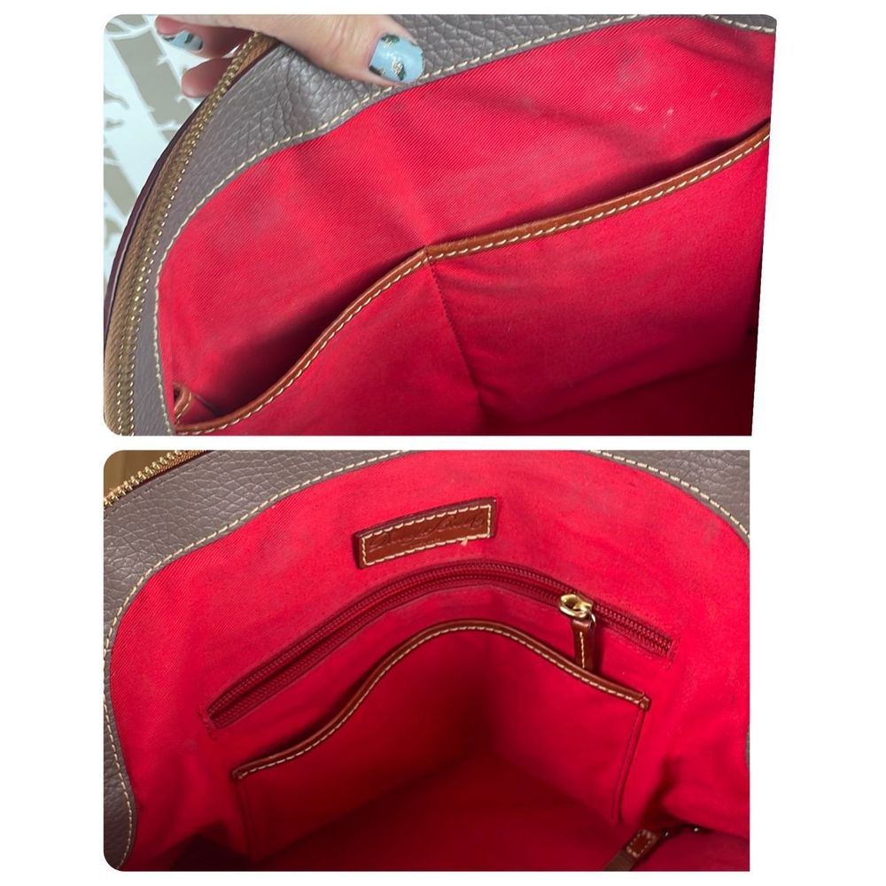 Dooney & Bourke Gray Satchel with Brown Trim - Picture 8 of 16